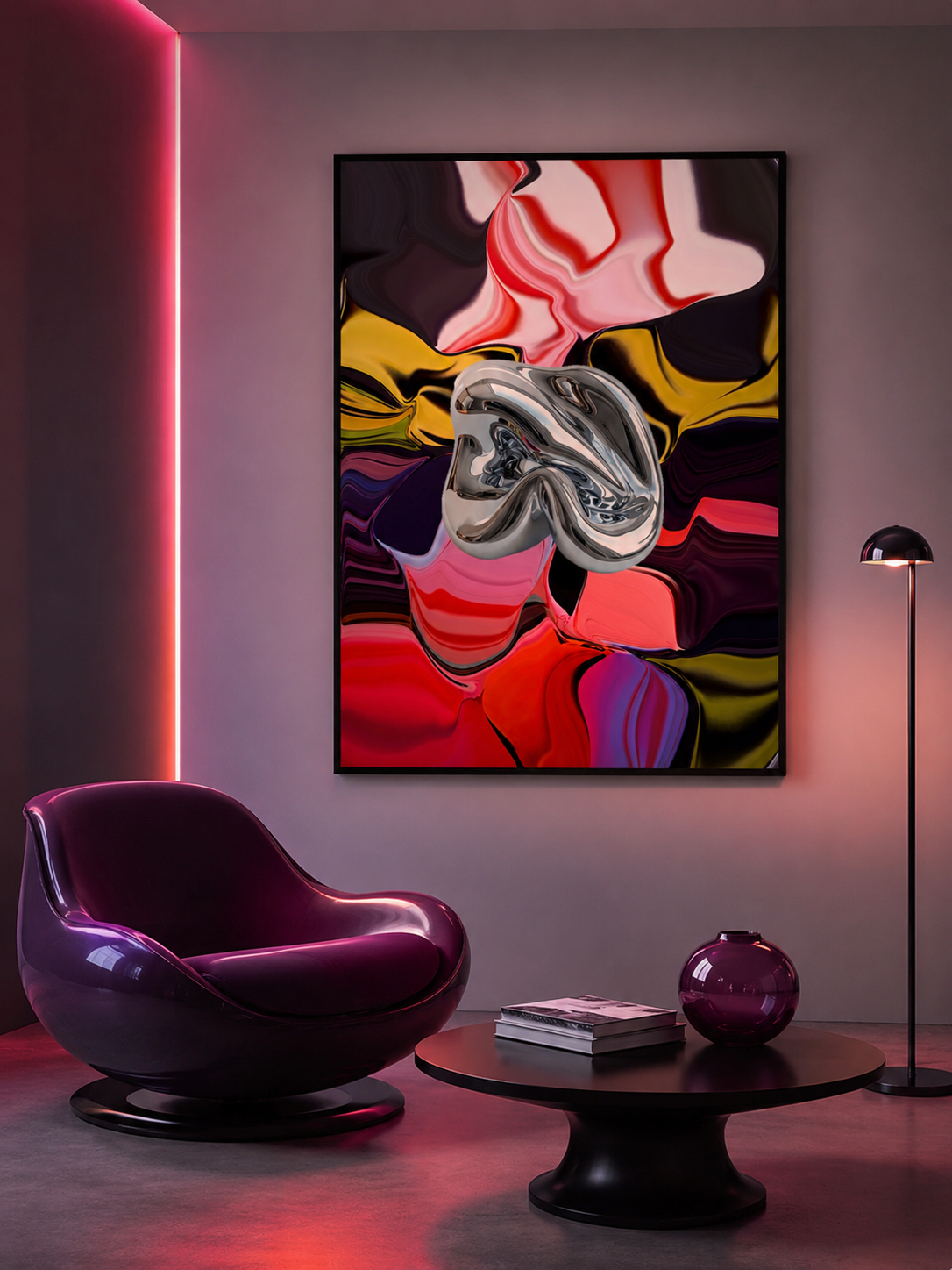 fascinating design with chrome effect