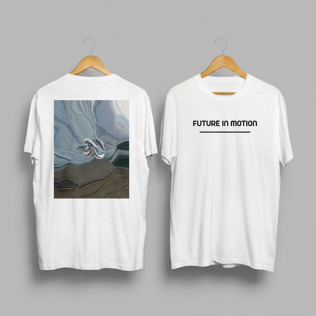 Organic Unisex “FUTURE IN MOTION” Made Crewneck T-Shirt | Econscious EC1007U White